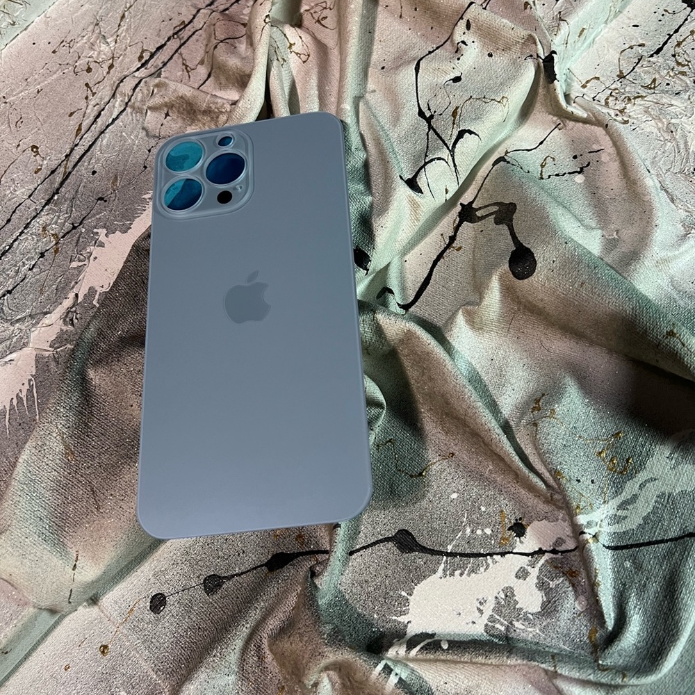 iPhone 13 Pro Max  Blue Back Glass Big Hole Replacement Part